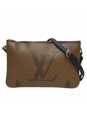 Louis Vuitton Monogram Giant Reverse Pochette Double Zip Shoulder